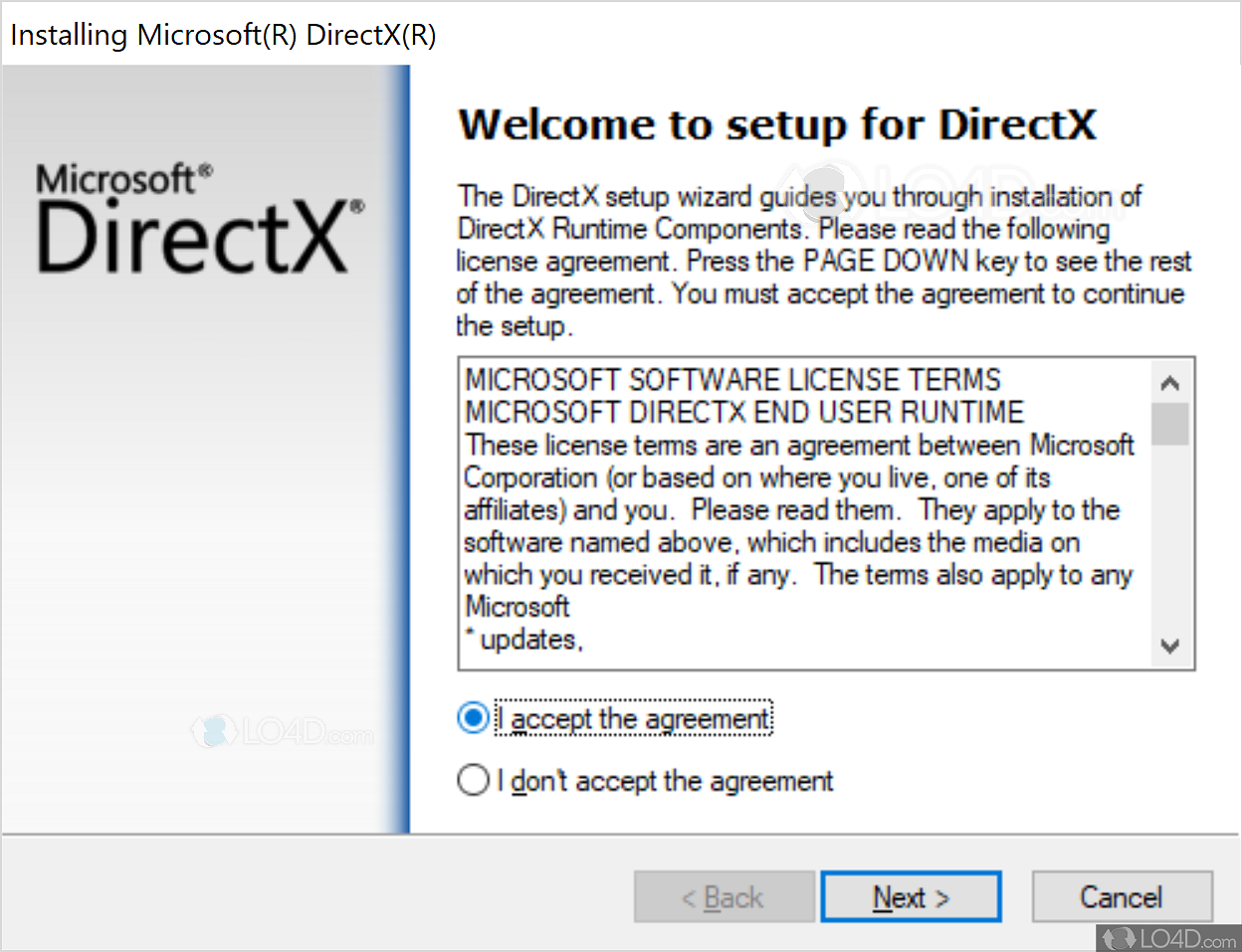 direct x web installer